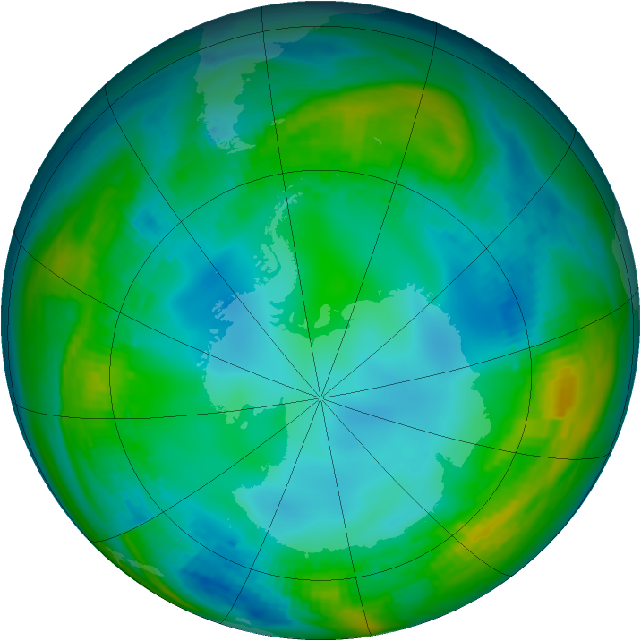 Antarctic ozone map for 21 May 1979